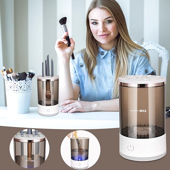 Electric Makeup Brush Cleaner & Dryer – Automatic Multi Brush Cleaning Machine
